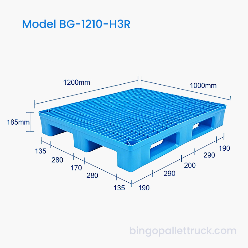 1200x1000mm Heavy Duty 3 Runner Plastpalle