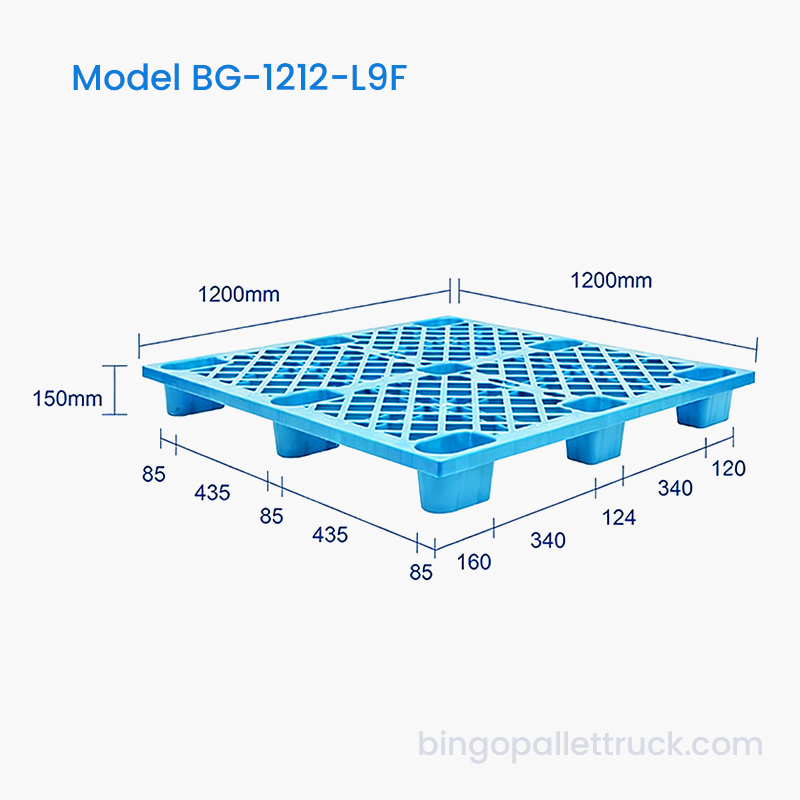 1200x1200mm plastpalle til logistikbrug
