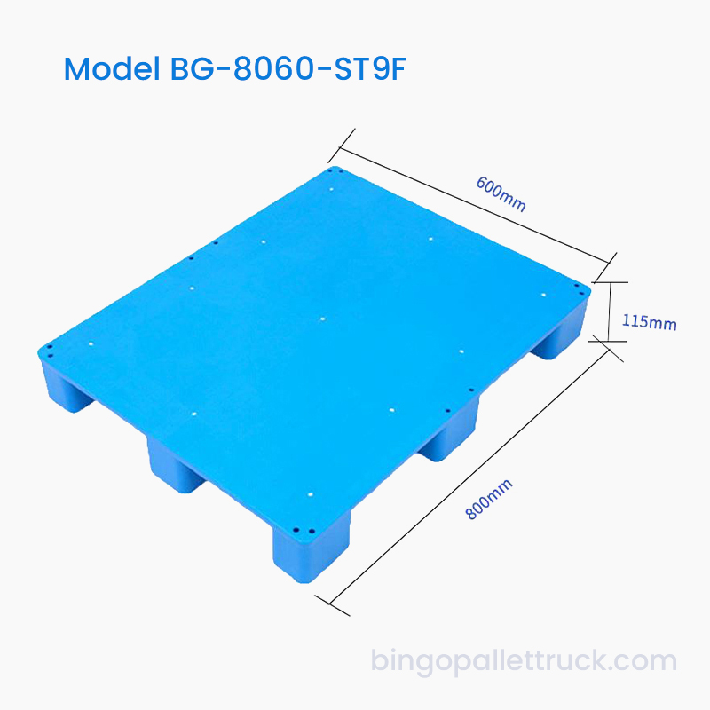 800×600mm Solid Top 9 Ben Let Duty Plastic Palle