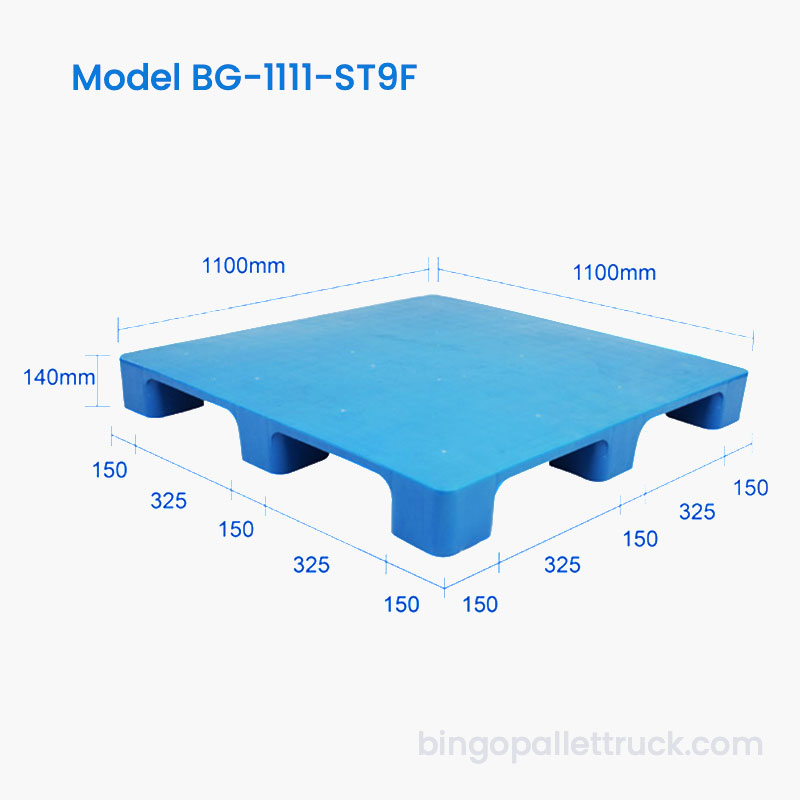 Industriel 1100x1100mm Solid Top 9 Ben Plast Palle Til Lager
